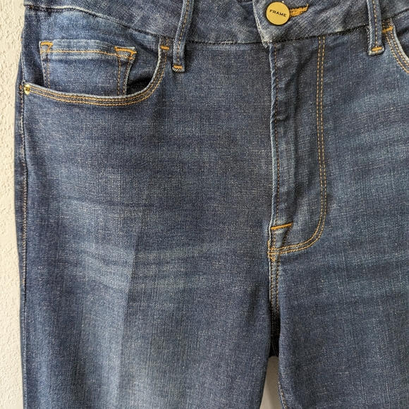 Frame Denim Le Crop Mini Boot Sidewinder Dark Wash Size 30 - Picture 5 of 15